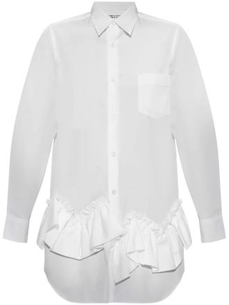 Comme Des Garçons T-shirt met ruches - Wit