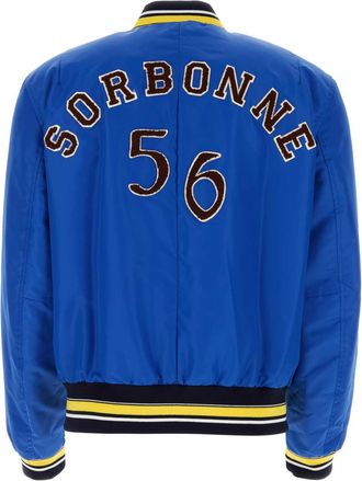 Wales Bonner Mens Electric Blue Nylon Sorbonne 56 Bomber Jacket Giubbini