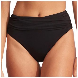Seafolly Collective High Waist Wrap Front Pant Bikini-Bottom für Damen | schwarz