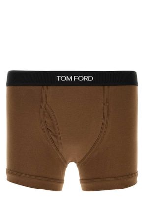 Tom Ford Brown Stretch Cotton Boxer