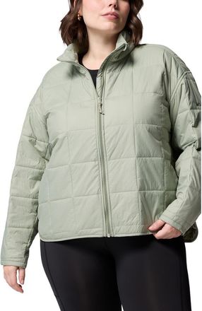 Columbia Sienna Hill Water Repellent Quilted Nylon Jacket in Safari at Nordstrom, Size 1X