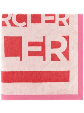 Moncler logo-print towel - unisex - Cotton - OS - Red