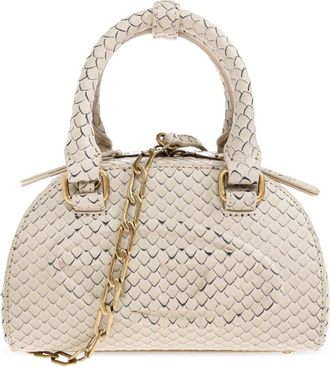 Diesel 1DR Dome Crossbody - Dames - Handtassen - Beige - ONE Size - Leer - Tassen