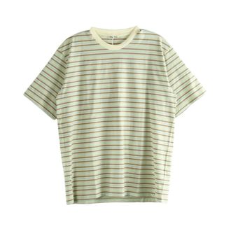 Auralee Gradient Stripe Jersey Tee - Heren - T-shirts - Groen - 2XL - Katoen - Tops