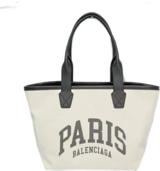 Balenciaga Pre-owned Canvas balenciaga-bags - Dames - Vintage Shopper - Wit - ONE Size - Leer - Vintage