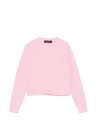 Gucci Gg Allover Long Sleeve Crew-Neck Cardigan