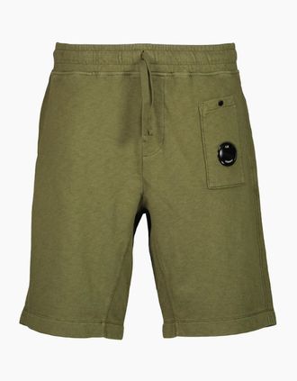C.P. Company Mens Malfile Fleece Lens Bermudas - Green - Size: 32/30/31