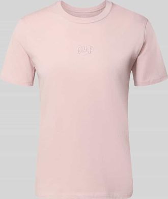 GAP T-Shirt mit Rundhalsausschnitt und Label-Stitching in Altrosa, Gr&ouml;&szlig;e XXL