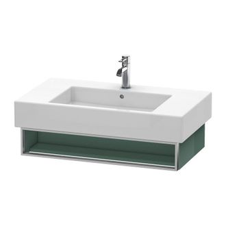 Duravit Unidad De Lavabo Vero De Duravit Para Montaje En Pared 6013, Con 1 Compartimento Abierto Incl. Toallero, 800 Mm, Color (frente/cuerpo): Jade Laca Alto
