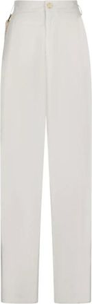 Darkpark Straight Trousers, female, White, XS, Pearl Adorned Wide-Leg Trousers