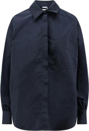 Aspesi Klassiek Shirt - Dames - Overhemden - Blauw - XS - Polyester - Overhemden