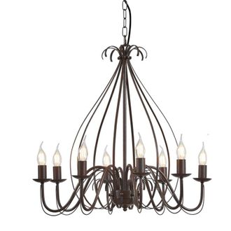 QAZQA Classic Chandelier Rust Brown 8-Lights - Giuseppe