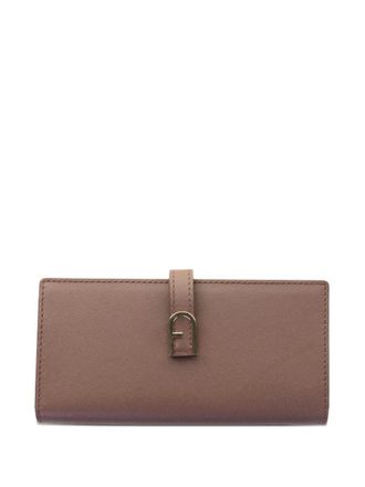 Furla Furla Flow leather continental wallet - women - Leather/Viscose - One Size - Brown