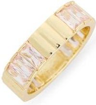 Covet Baguette Cubic Zirconia Band Ring in Gold at Nordstrom Rack, Size 7