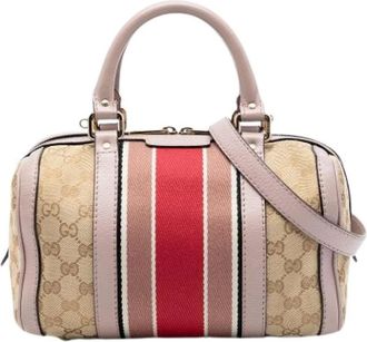 Gucci Pre-owned Satchel - Dames - Vintage Handtas - Beige - ONE Size - Leer - Vintage