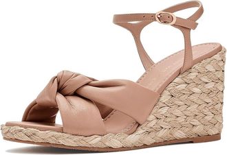 Stuart Weitzman Soplaya Espadrille Wedge Womens Wedge Shoes Adobe : 10.5 M, Leather