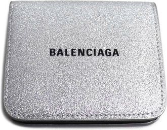 Balenciaga Silver Black Leather Wallet (Bi-Fold) (Pre-Owned)