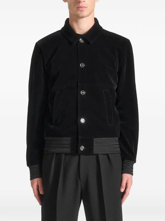 Mani&egrave;re De Voir velvet ribbed jacket - Black