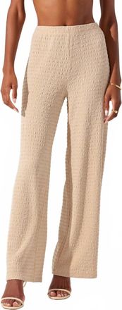 Astr Keir Wide Leg Pant In Natural