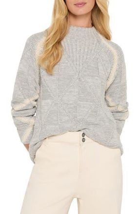 Nic+Zoe Dashing Diamonds Sweater in Grey Multi at Nordstrom Rack, Size Medium