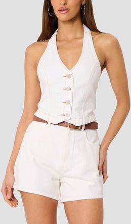 Abrand Cest La Vie Halter Vest in Porcelian at Nordstrom, Size X-Small
