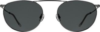 Calvin Klein Womens Metal Round Sunglasses - Grey