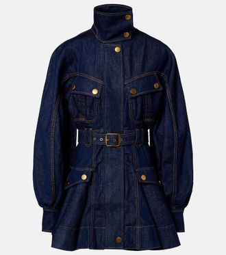 Zimmermann Luna belted denim minidress
