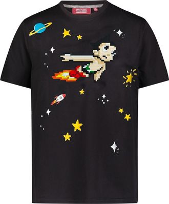Mostly Heard Rarely Seen astro boy 8-bit appliqué cotton t-shirt - men - Cotton - S - Black