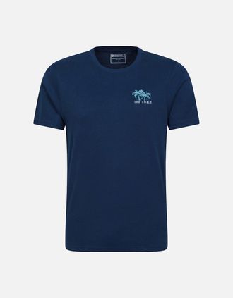 Mountain Warehouse Mens Mountain Warehouse Mens Southwold Back Print Organic T-Shirt - Navy - Size: 36