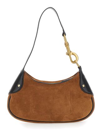 Mulberry Womens Shoulder Bag Hackney Brown Suede Calf Leather
