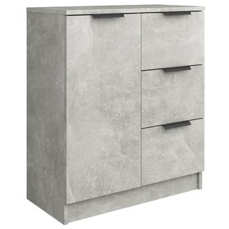 vidaXL Vidaxl - Aparador De Madera Contrachapada Gris Hormig&oacute;n 60x30x70 Cm