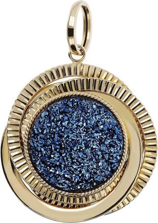 Autentica Reversible Druzy Quartz Labradorite Pendant