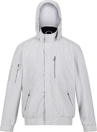 Regatta Mens Feelding Waterproof Jacket Silver Grey Linea S