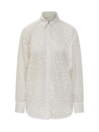 Pinko White Relaxed Textured Shirt