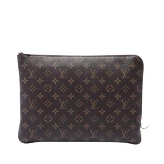 Louis Vuitton Pre-owned Etui Voyage MM - Dames - Pre-owned - Bruin - Maat: ONE Size Zijde