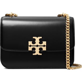 Tory Burch Small Eleanor Convertible Leather Shoulder Bag in Black at Nordstrom