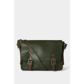 Osprey The Lorenzo Large Leather Messenger Bag in Olive/chocolate at Nordstrom
