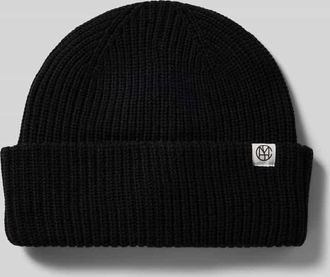Moss Copenhagen Beanie aus Viskose-Mix Modell GALINE RACHELLE in Black, Größe 1