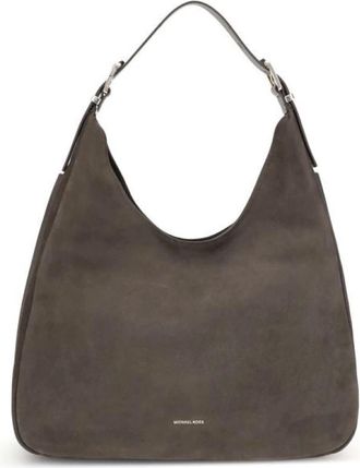 Michael Kors Nolita Nubuck Schoudertas - Dames - Schoudertassen - Grijs - ONE Size - Leer - Tassen