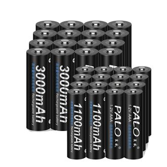 OEM Bater&iacute;a Recargable, Cargador Inteligente Con Pantalla Lcd, Capacidad De 3000 Mah, Compatible Con 16 Pilas Aa Y 16 Pilas Aaa