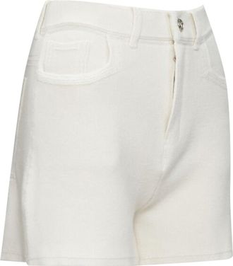 Barrie denim cashmere knit shorts