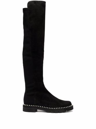 ロングブーツ Stuart Weitzman Stivali Lowland in pelle scamosciata nera S0048SRL_BLK_0.jpg?sw=206&sh=