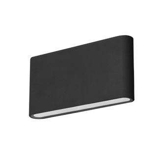 Forlight Forlight - Slim - Aplique Exterior Led Ip54 Minimalista Con Luz C&aacute;lida 3000k. Color Negro