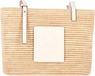 Loewe Pre-owned Tote Bags, female, Beige, Size: ONE SIZE Pre-owned Raffia Tote