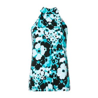 Michael Kors Top con cuello halter - Tops - Mujer - Azul - M