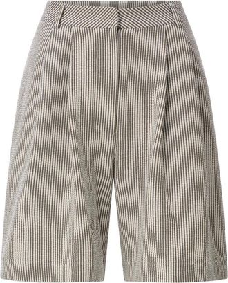 Rich & Royal Bermuda de Seersucker de Jersey - Shorts - Mujer - Marr&oacute;n - M