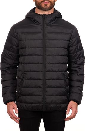 Perry Ellis Packable Puffer Jacket in Black at Nordstrom Rack, Size Xx-Large