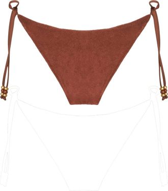 MC2 Saint Barth Woman Brown Terry Swim Briefs With Charms