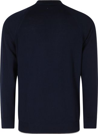Eleventy Double-Collar Wool Crewneck Sweater