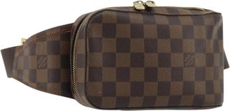 Louis Vuitton Geronimos Waist Damier Brown Canvas Handbag (Pre-Owned)